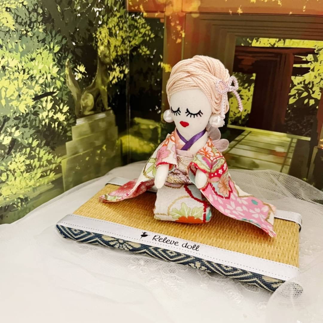 送料無料💗畳セット　正座の振り袖ルルべちゃん