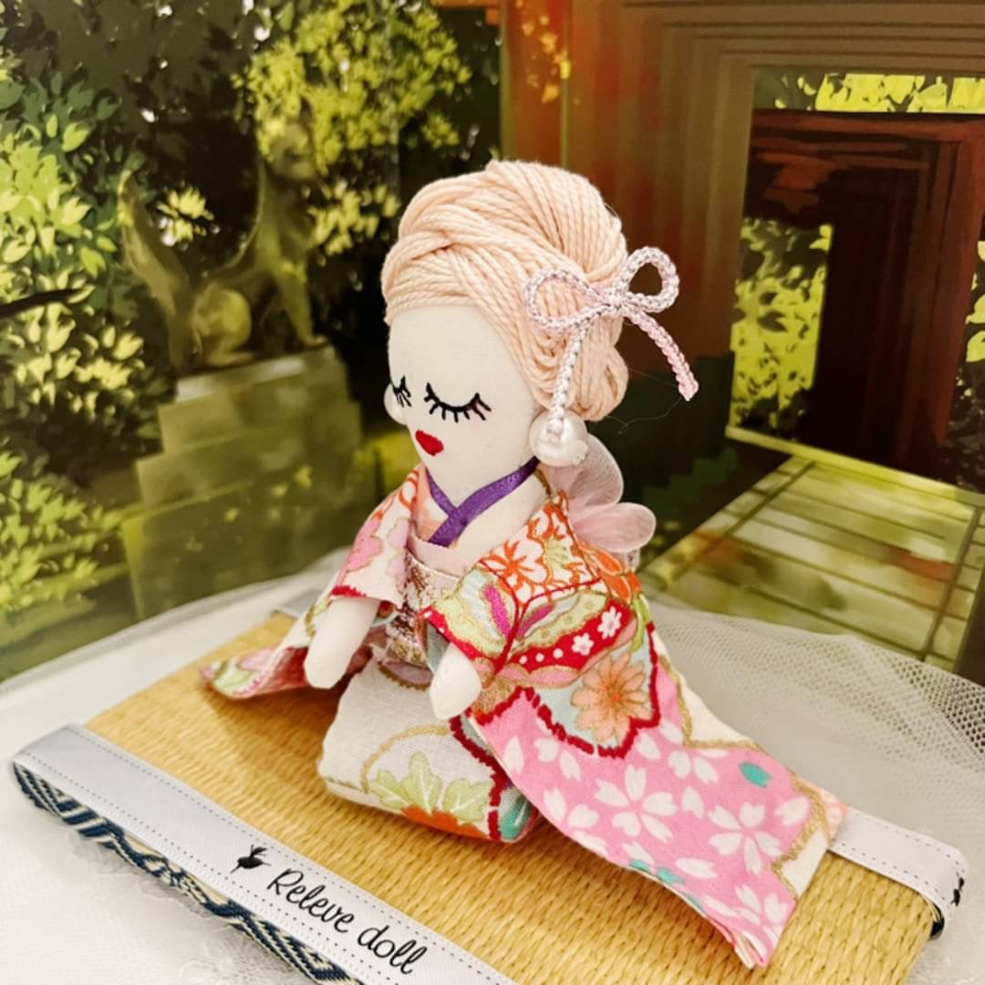 送料無料💗畳セット　正座の振り袖ルルべちゃん