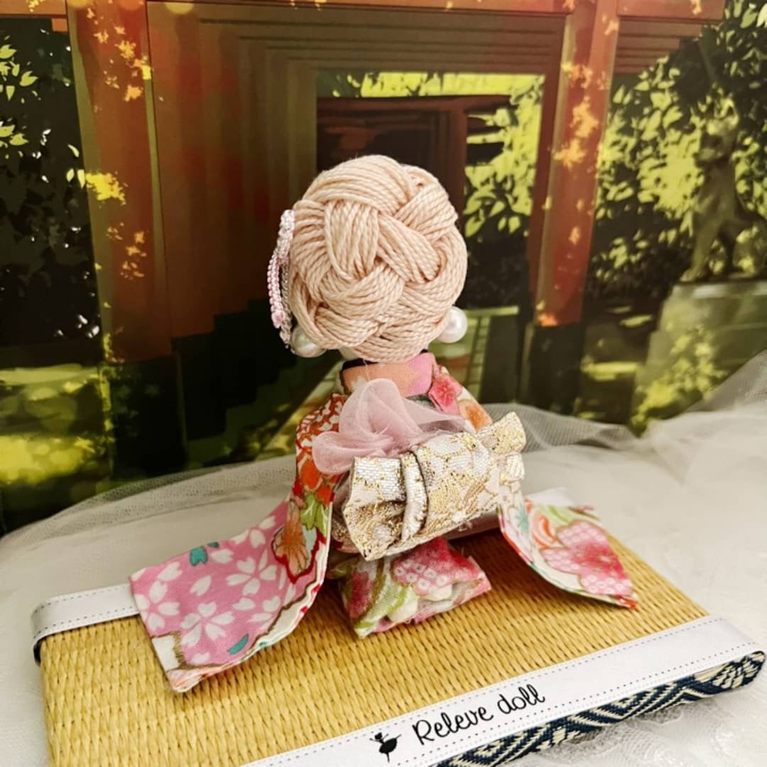 送料無料💗畳セット　正座の振り袖ルルべちゃん